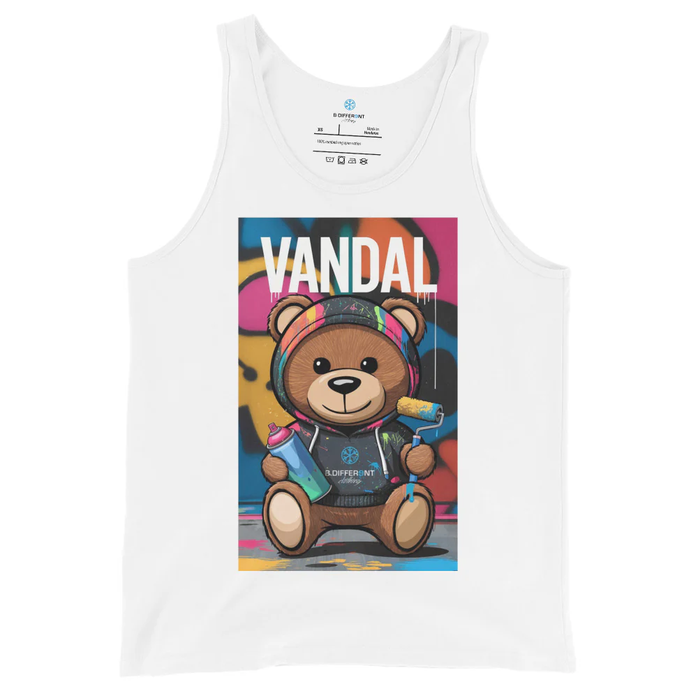 Vandal Teddy Bear Graffiti Tank Top