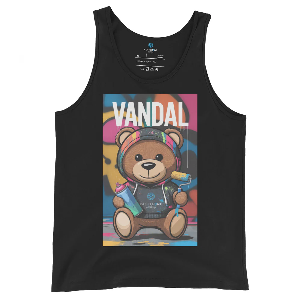Vandal Teddy Bear Graffiti Tank Top - Image 3