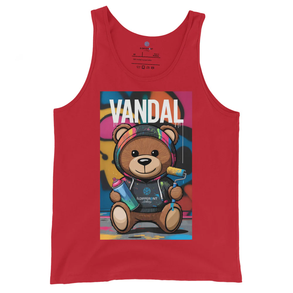 Vandal Teddy Bear Graffiti Tank Top - Image 7